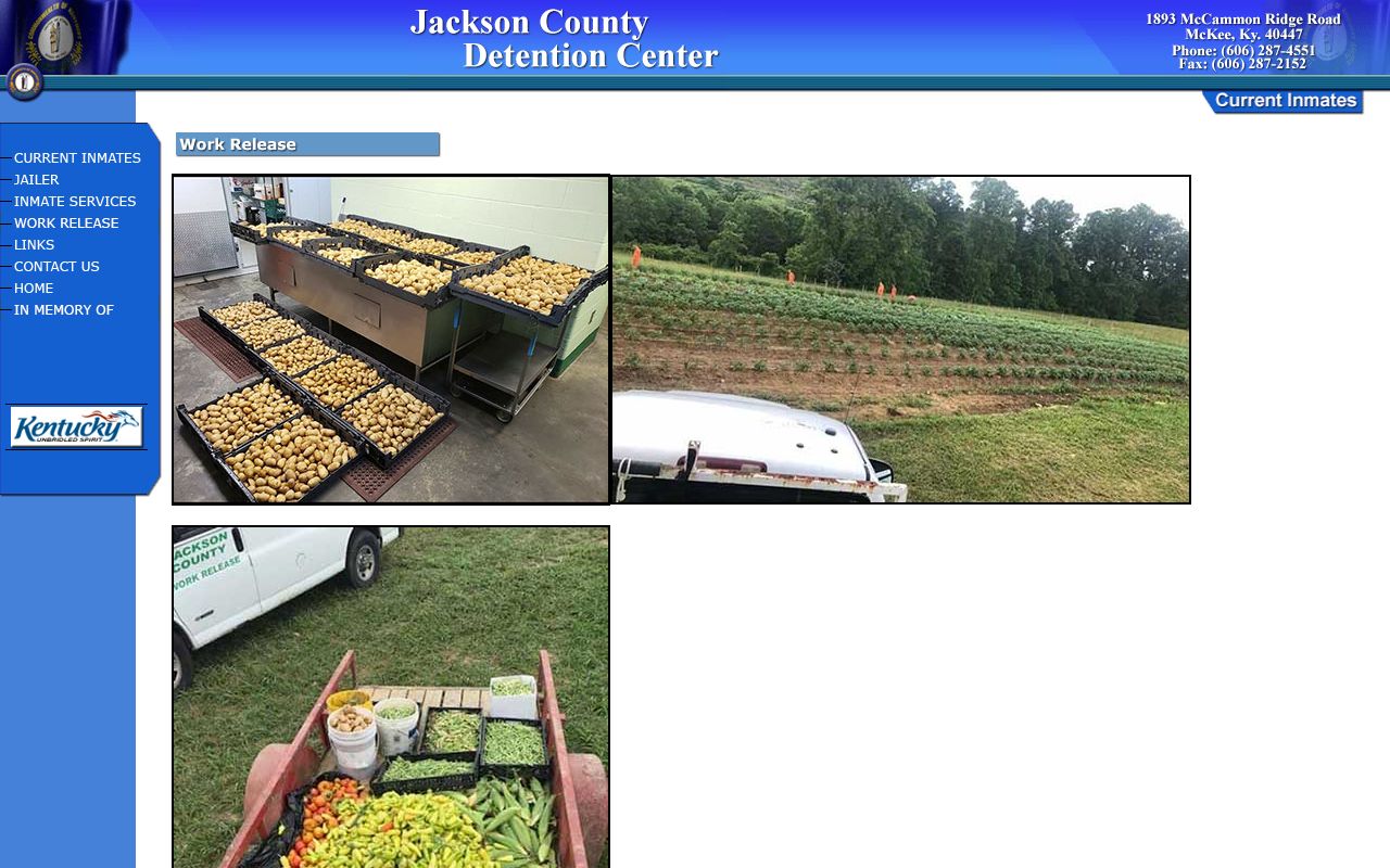 Jackson County Detention Center work release program information